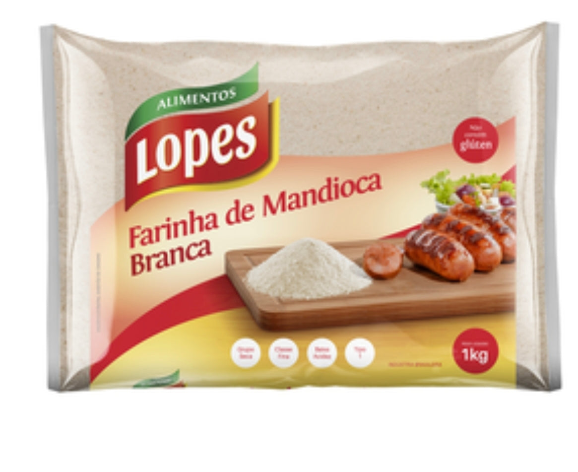 Farinha de Mandioca Panificável Lopes 1kg