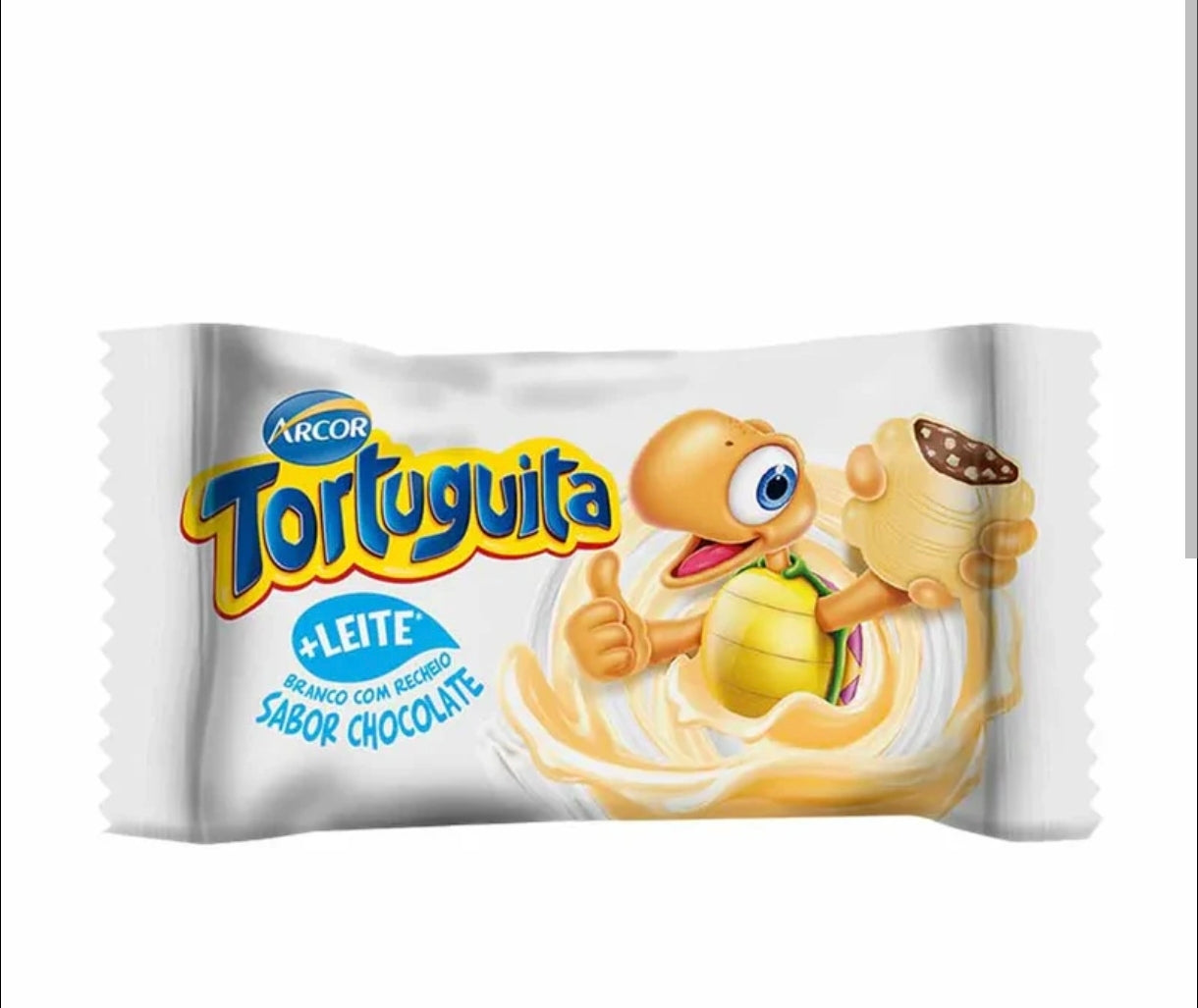Tortuguita Arcor +Leite Branco (recheio chocolate)